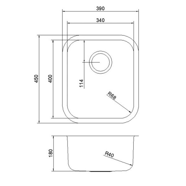 Мойка кухонная Reflexion Orta 38-SS RX2438SS полированная сталь