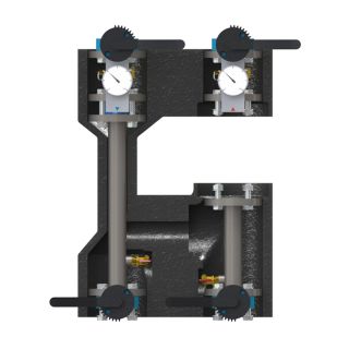 Насосная группа, ELSEN, прямая, EFG40.010, фланцевая DN 40 PN10, без насоса