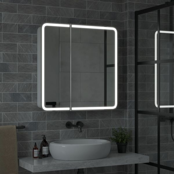 Зеркало-шкаф Reflexion Circle 80 RF2110SR с подсветкой 80х80