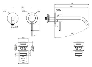 Смеситель для раковины Carlo Frattini Spillo Up F3051WLX8CR хром
