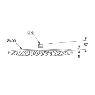 Верхний душ Kludi A-QA 64340N2-00 40 см сталь оружейная брашированная