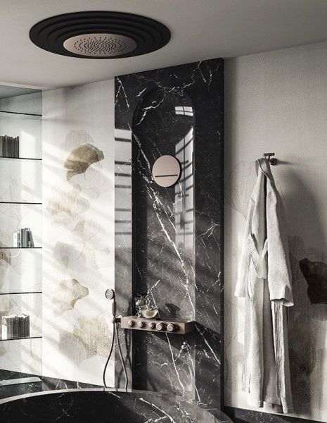 Каскадный верхний душ Gessi Cascata 65295.707 20 см чёрный