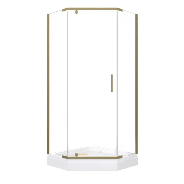 Душевой уголок Triton Дека -Голд Щ0000073924 100x100 см профиль золото стекло прозрачное