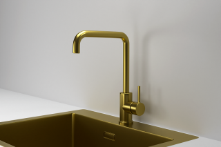 Смеситель для кухни Granula Kitchen Space 7110, ЗОЛОТО САТИН Смеситель для кухни Granula Kitchen Space 7110, ЗОЛОТО САТИН