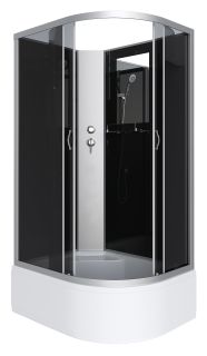 Душевая кабина Niagara NG-2510-14LBK 120x80см серебро/тонированное