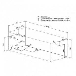 Акриловая ванна Aquanet Extra 170x70