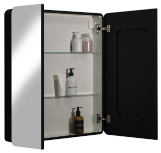Зеркало-шкаф с подсветкой Continent Eltoro Black МВК114 76см чёрный