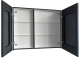 Зеркало-шкаф с подсветкой Continent Mirror Box Black МВК051 100см чёрный