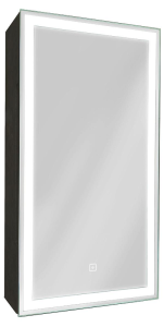 Зеркало-шкаф с подсветкой Continent Mirror Box Black МВК063 левый 35см чёрный