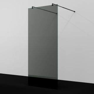 Душевая перегородка WasserKRAFT Vechte 60W39MB-TG 90 см профиль чёрный матовый стекло тонированное