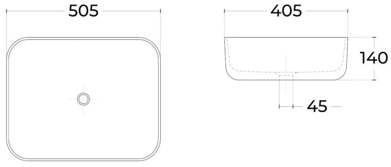 Раковина Sintesi SIN-LVB-APP-403 50см белый