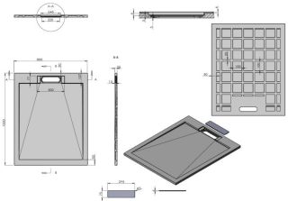 Душевой поддон Esbano ESP-LX108B 100×80 см черный