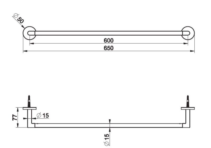 Полотенцедержатель Gessi Tondo 63703.299 чёрный матовый