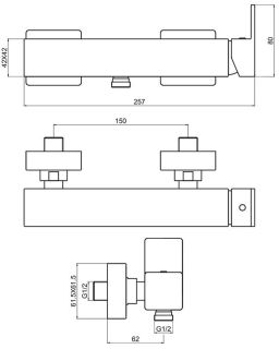 Смеситель для душа AQUAme Savona AQM6813GG золото