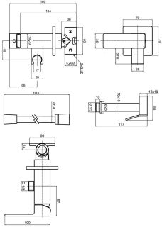 Гигиенический душ со смесителем AQUAme Savona AQM6817BG золото брашированное
