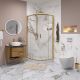Душевой уголок Niagara NG-6406-08 GOLD 90x90см золото/прозрачное