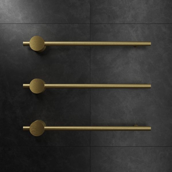 Электрический полотенцесушитель Broner Bruno BR.007.080.0000.MG 80 см с кнопкой золото матовое