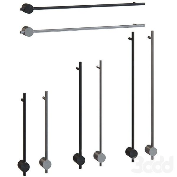 Электрический полотенцесушитель Broner Bruno BR.007.080.0000.RAL 9005M 80 см с кнопкой чёрный матовый