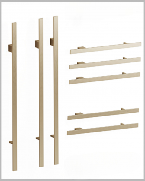 Электрический полотенцесушитель Broner Scompartimento SM.007.170.0000.МG 170 см с кнопкой золото матовое