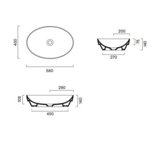 Раковина Catalano Sfera 0524580001 58 см белый