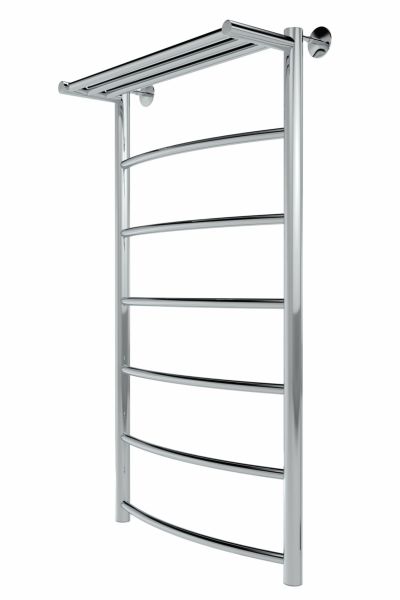 Полотенцесушитель водяной Indigo Arc LASHW100-50P с полкой 100x50 см хром