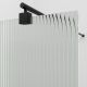 Душевая перегородка WasserKRAFT Rur 30W46MB-FL 110 см профиль чёрный стекло рифлёное