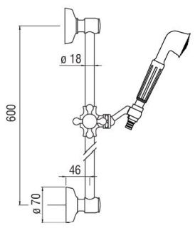 Душевой гарнитур Nobili AD140/10BR бронза Душевой гарнитур Nobili AD140/10BR бронза
