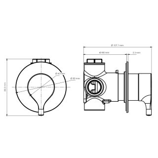Переключатель на 3 выхода WasserKRAFT Rhein 99DVR3BN никель