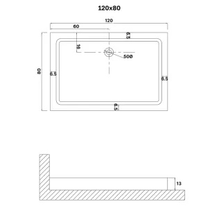 Душевой поддон Niagara Eco NG-P1280-14Q 120x80 см белый