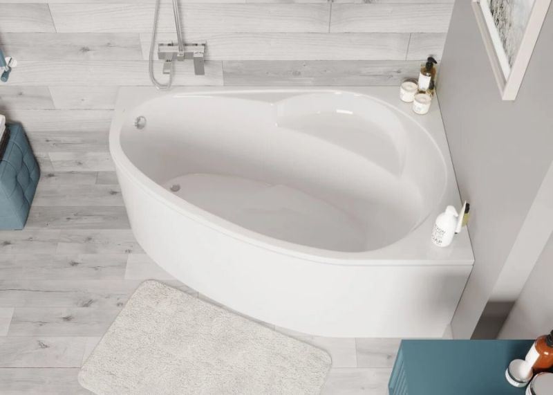 Акриловая ванна VagnerPlast Flora VPBA151FLA3PX-04 правая 150x100см белый