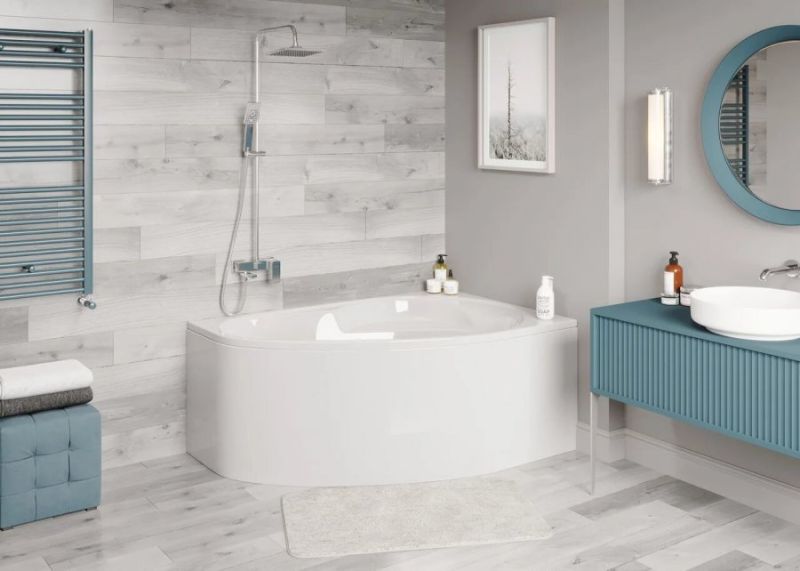 Акриловая ванна VagnerPlast Flora VPBA151FLA3PX-04 правая 150x100см белый