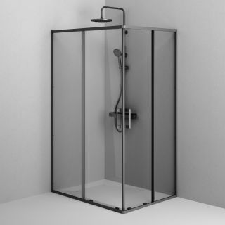 Душевой уголок Am.Pm Above W9XG-403-12090-BT 120x90 см профиль чёрный матовый стекло прозрачное
