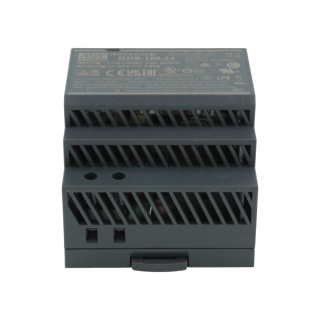 Компактный блок питания  с креплением на DIN–рейку, HDR-100-24, выходное напряжение 24В, максимальная выходная мощность 100 Вт