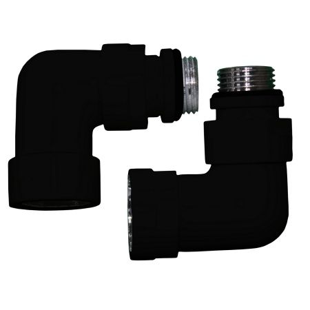 Уголок со сгоном Luxon 761SCH0504ЧМ 3/4"х1/2" г/ш (ЧЕРНЫЙ МУАР)