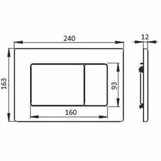 Клавиша смыва Bohem нерж.сталь MATT WHITE+GOLD белый/золото
