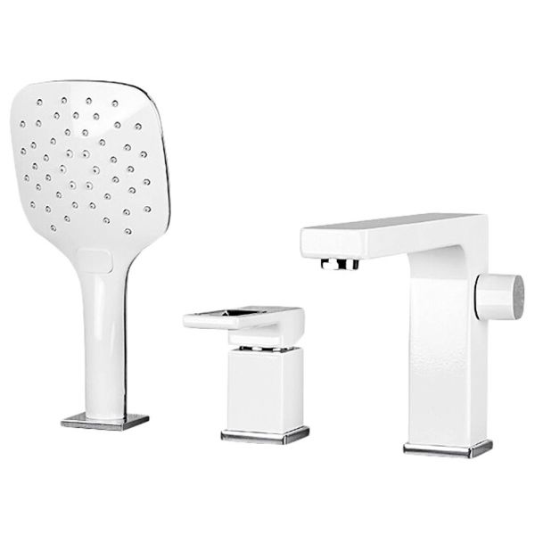 Смеситель на борт ванны Gappo G1117-8 белый/хром