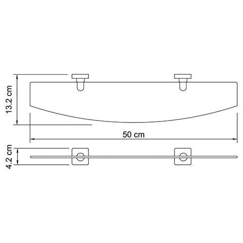 Wasserkraft Lippe K-6524 Полка стеклянная Wasserkraft Lippe K-6524 Полка стеклянная