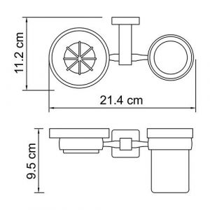Wasserkraft Lippe K-6526 Держатель стакана и мыльницы
