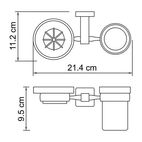 Wasserkraft Lippe K-6526 Держатель стакана и мыльницы Wasserkraft Lippe K-6526 Держатель стакана и мыльницы