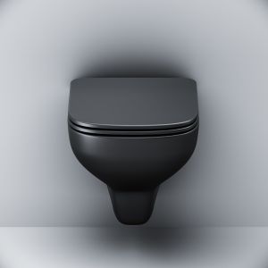 Унитаз подвесной Am.Pm X-Joy FlashClean с сиденьем микролифт чёрный матовый C85A1700MBSC