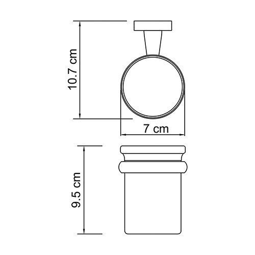 Wasserkraft Lippe K-6528 Стакан для зубных щеток стеклянный Wasserkraft Lippe K-6528 Стакан для зубных щеток стеклянный