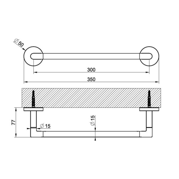 Полотенцедержатель Gessi Ingranaggio 63897.708 брашированная медь