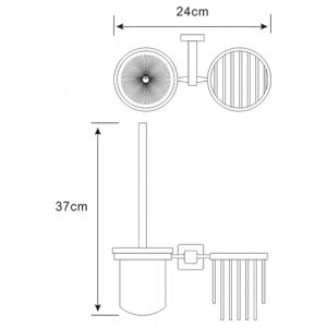 Wasserkraft Lippe К-6535 Держатель освежителя и щетки для унитаза
