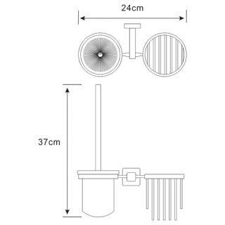 Wasserkraft Lippe К-6535 Держатель освежителя и щетки для унитаза Wasserkraft Lippe К-6535 Держатель освежителя и щетки для унитаза