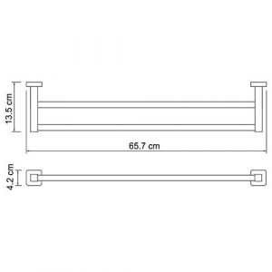 Wasserkraft Lippe K-6540 Держатель полотенец двойной