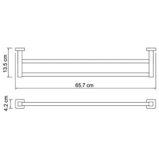 Wasserkraft Lippe K-6540 Держатель полотенец двойной Wasserkraft Lippe K-6540 Держатель полотенец двойной