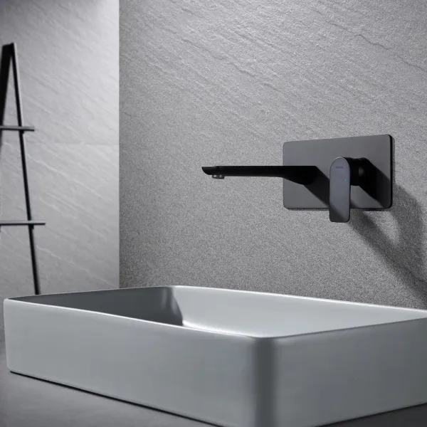 Встраиваемый смеситель для раковины Black&White Universe 8306BUK чёрный матовый