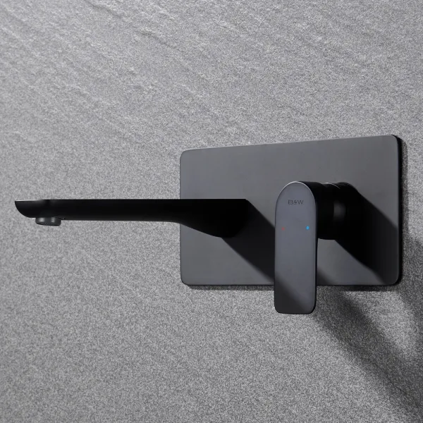 Встраиваемый смеситель для раковины Black&White Universe 8306BUK чёрный матовый