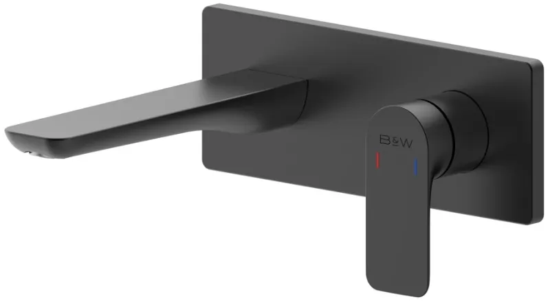 Встраиваемый смеситель для раковины Black&White Universe 8306BUK чёрный матовый