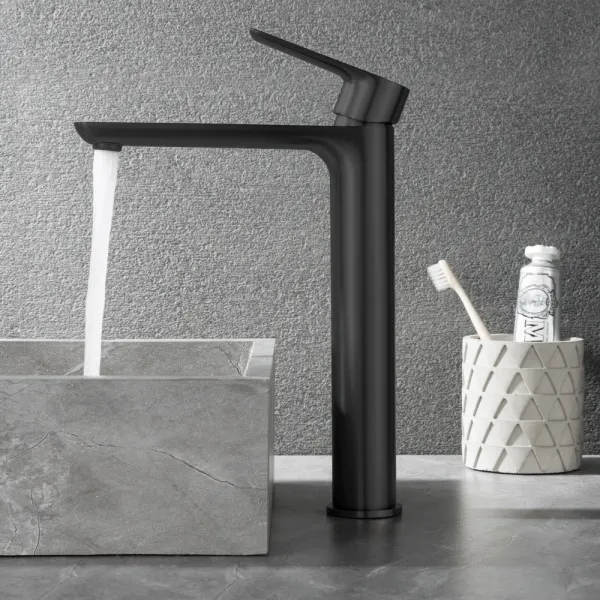 Смеситель для раковины Black&White Universe 8302BUK чёрный матовый